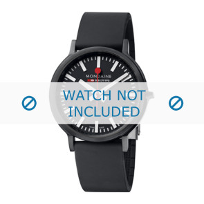 Bracelet de montre Mondaine A512.30358.64SPB / 30358 Caoutchouc Noir 20mm