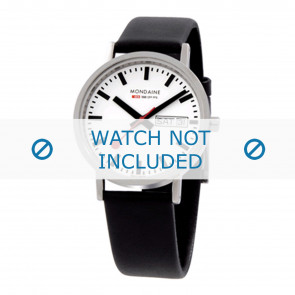Mondaine bracelet de montre A667.30314.11SBB / BM20028 / 30300 / 30314 / Classic 36 / Evo 35  Cuir Noir 18mm