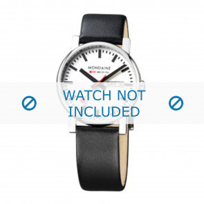 Bracelet de montre Mondaine A667.30344.11SBB / BM20001 Cuir Noir 20mm