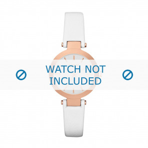 DKNY bracelet de montre NY-2405 Cuir Blanc 12mm 