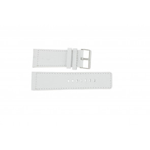 Bracelet de montre Universel OOZOO-WIT-28MM Cuir Blanc 28mm