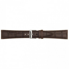 Bracelet de montre en cuir 18mm brun foncé PVK-497