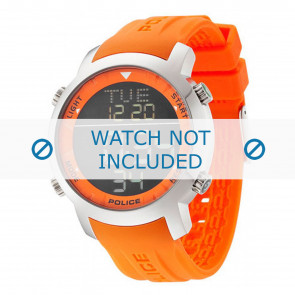 Police bracelet de montre 12898JS-02I Caoutchouc Orange