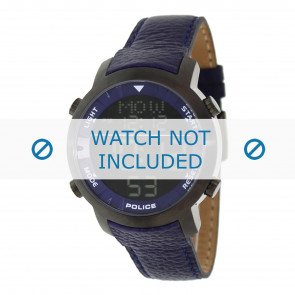 Bracelet de montre Police 12898JSU-02A Cuir Bleu 22mm