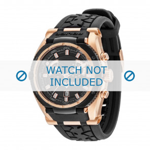 Bracelet de montre Police 14215JSRB-02 Caoutchouc Noir 23mm