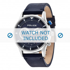 Police bracelet de montre PL.14383JS-03 Cuir Bleu