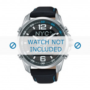 Bracelet de montre Pulsar N021-X001 / PZ4005X1 / PP270X Cuir Noir 22mm
