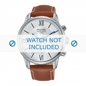 Bracelet de montre Pulsar VD53-X253 / PP274X / PT3807X1 Cuir Cognac 20mm