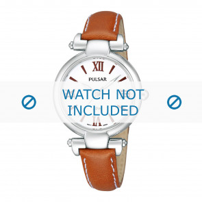Bracelet de montre Pulsar VJ21-X039 / PH8025X1 / PN589X Cuir Cognac 12mm