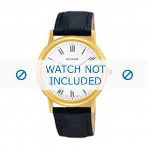 Pulsar bracelet de montre VJ32-X2480 Cuir croco Noir + coutures noires