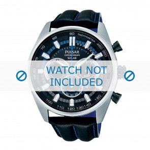 Bracelet de montre Pulsar VS75-X002 / PX5009X1 Cuir Noir 24mm