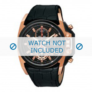 Pulsar bracelet de montre YM62-X205-PF3842X1 Cuir Noir + coutures noires
