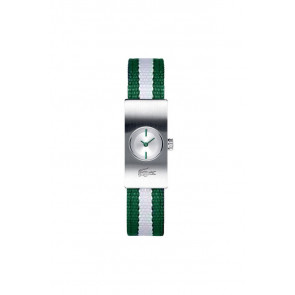 Lacoste bracelet de montre 2000317 / LC-06-3-14-0011 Cuir Vert 13mm + coutures vertes