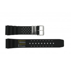 Bracelet de montre Universel S285.22.STPASS Caoutchouc Noir 22mm
