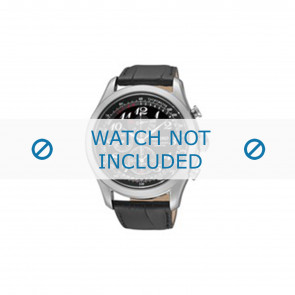 Bracelet de montre Seiko 7T86-0AC0 / SPC133P1 / 4LD4JB Cuir Noir 22mm