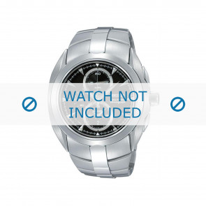 Bracelet de montre Seiko 7T62-0JA0 01B / SNAC15P1 Acier 20mm
