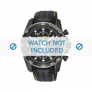 Bracelet de montre Seiko 7T62-0KV0 (04B) / SNAE67P1 / L01M012M0 Cuir Noir 21mm