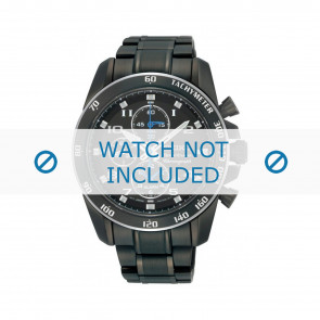 Bracelet de montre Seiko 7T62-0KV0 (04B) / SNAE77P1 / M0ND111M0 Acier Noir 21mm