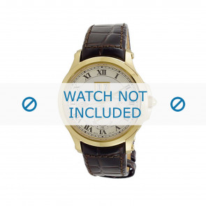 Bracelet de montre Seiko SNP044P1 / 7D48-0AG0 / L01J012K0 Cuir Brun 20mm