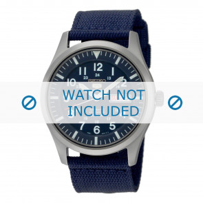 Bracelet de montre Seiko 7S36-03J0 / SNZG11K1 / 4A215JL Textile Bleu 22mm