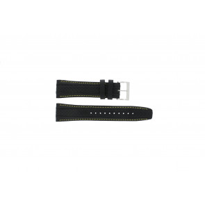 Bracelet de montre Seiko 7T62-0HL0 / SNAB57P1 / 4LP3JB Cuir Noir 24mm