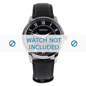Bracelet de montre Seiko SRP765J2 / 4R36 04E0 Cuir Noir 20mm