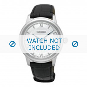 Bracelet de montre Seiko 4R35-01B0 / SRP861J1 / L0FS011J0 Cuir Noir 17mm