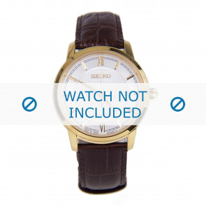 Bracelet de montre Seiko SRPA14J1 / 4R35-01A0 / L0FR012K0 Cuir Brun 20mm