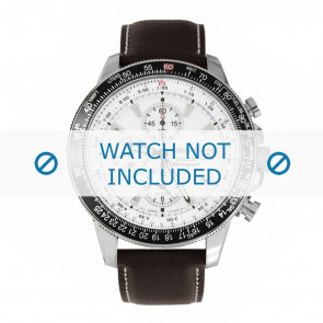 Bracelet de montre Seiko V172-0AC0 / SSC013P1 / L020011J0 Cuir Brun foncé 20mm