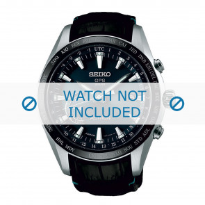 Bracelet de montre Seiko 8X22-0AG0 / SSE115J1 / L0CK01BJ9 Cuir Noir 22mm