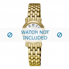 Bracelet de montre Seiko SXGP64P1 / 1N01-0SG0 / M0ZX112K0 Acier Plaqué or 11mm