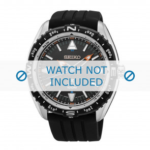 Bracelet de montre Seiko V157-0BP0 / SNE423P1 / R01W011J9 Caoutchouc Noir 24mm