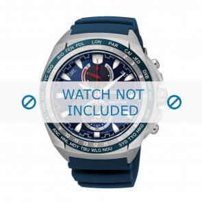 Bracelet de montre Seiko V195-0AB0 / SSC489P1 / R034011J0 Caoutchouc Bleu 22mm