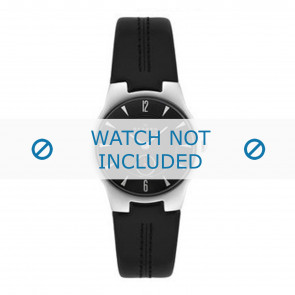 Skagen bracelet de montre 433SSLB 433SSLC Cuir Noir 16mm + coutures noires