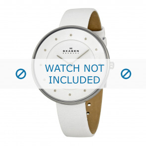 Skagen bracelet de montre SKW2136 Cuir Blanc 14mm