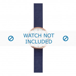 Bracelet de montre Skagen SKW2592 Cuir Bleu 12mm