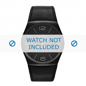 Skagen bracelet de montre SKW6043 Cuir Noir + coutures noires