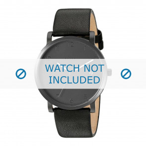 Skagen bracelet de montre SKW6308 Cuir souple Noir