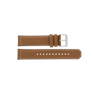 Seiko bracelet de montre SRPA75K1 / 4R35 01N0 / M0FP71BN0 Cuir Cognac 21mm + coutures blanches
