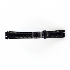 Bracelet de montre pour swatch bleu foncé / gris 19mm ES- 3.05