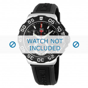 Bracelet de montre Tag Heuer CAH1110 / BT0714 Caoutchouc Noir 20mm