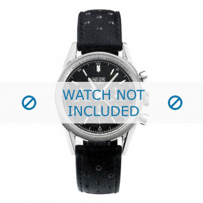 Bracelet de montre Tag Heuer CS3111 / BC0726 Cuir Noir 18mm