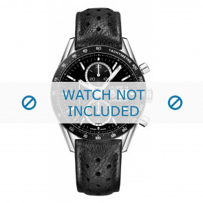 Bracelet de montre Tag Heuer CV201AJ / FC6357 Cuir Noir 20mm