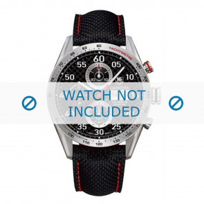 Bracelet de montre Tag Heuer CV2A80 / FC6256-82 / BX6324 / BC6324 Cuir Noir 22mm