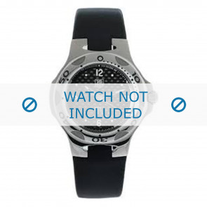 Bracelet de montre Tag Heuer FT6000 / CL1180 / WL1180 Silicone Noir 9mm