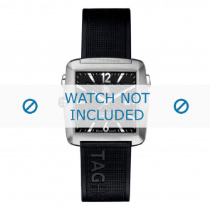 Bracelet de montre Tag Heuer FT6004 Silicone Noir 22mm