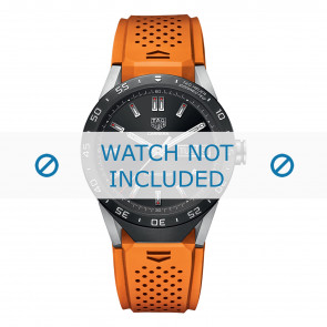 Bracelet de montre Tag Heuer FT6061 Silicone Orange 22mm