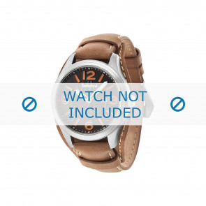 Timberland bracelet de montre 14476JS-12 Cuir Brun 22mm + coutures blanches