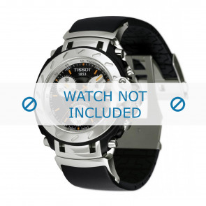 Bracelet de montre Tissot T472 T-Race / T610014610 Caoutchouc Noir 20mm