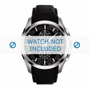 Bracelet de montre Tissot T035.614 / T610028592 Cuir croco Noir 24mm